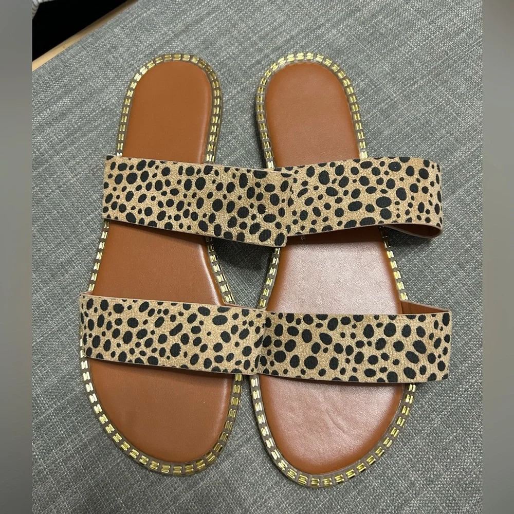 Shein‎  Cheetah Print Sandals